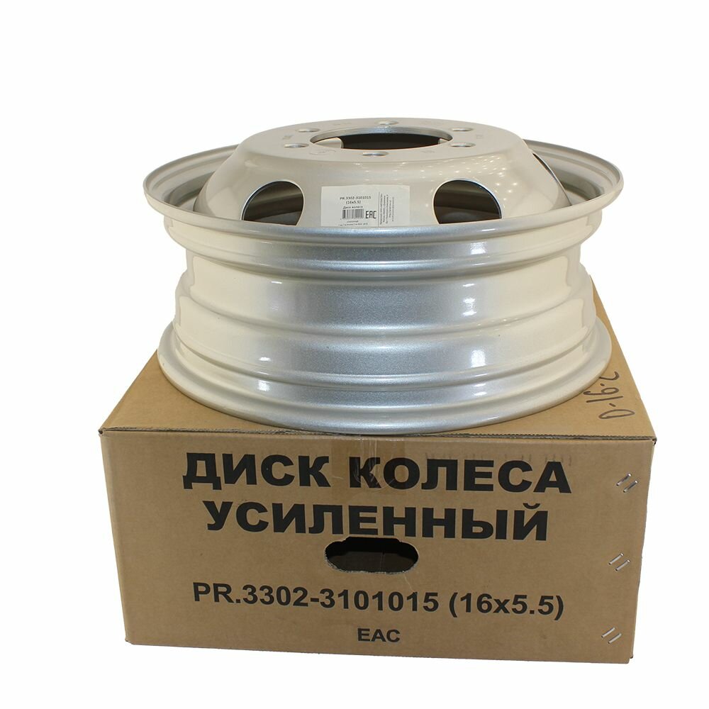 PRAVT Диск колеса ГАЗ 3302 Газель Бизнес Next (R16) 5 1/2JX16H2 усиленный 1350 кг (в фирм. карт. коробке) арт. PR.3302-3101015 (16х5.5)