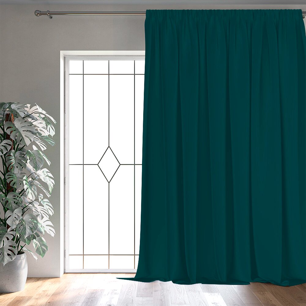 Штора Вельвет NEODECO 200х280 см зеленая