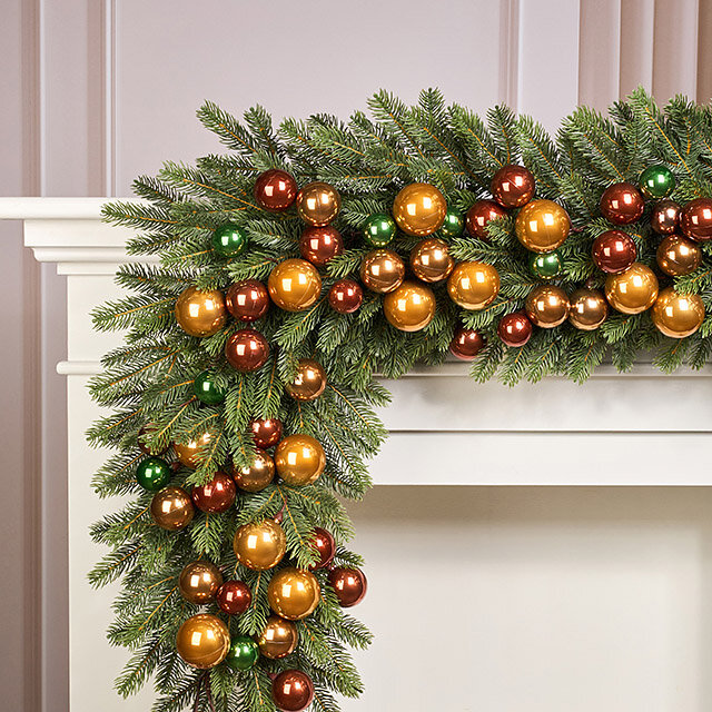 Гирлянда из елочных шаров Королевский Браслет - Winter Gems 180*14 см пластик