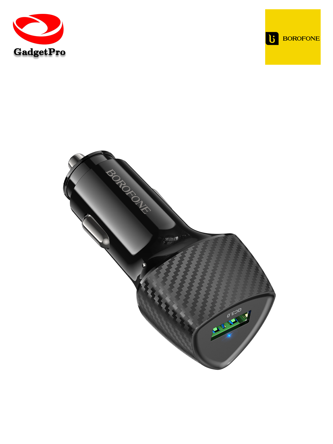 Автомобильное зарядное устройство BOROFONE BZ31 Micro USB, черный цвет, кабель в комплекте, быстрая зарядка