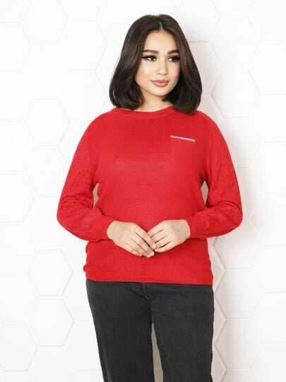 Пуловер размер One Size, , красный — фото 1