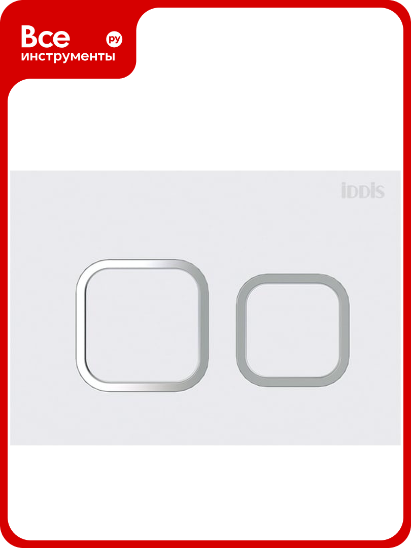 Универсальная клавиша смыва IDDIS матовый белый Unifix 040 UNI40MWi77