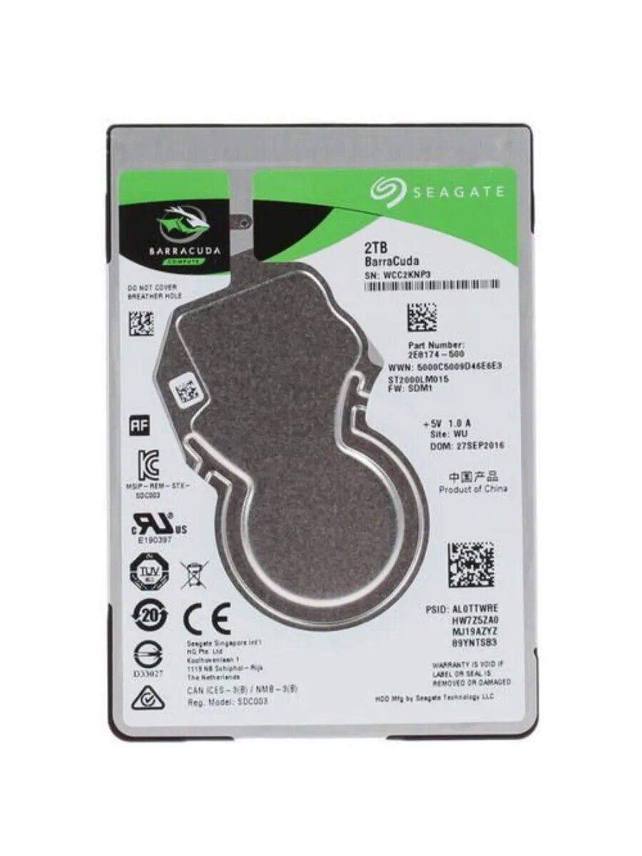 2 ТБ Жесткий диск BarraCuda 5400 ST2000LM015 - 5400 об/мин