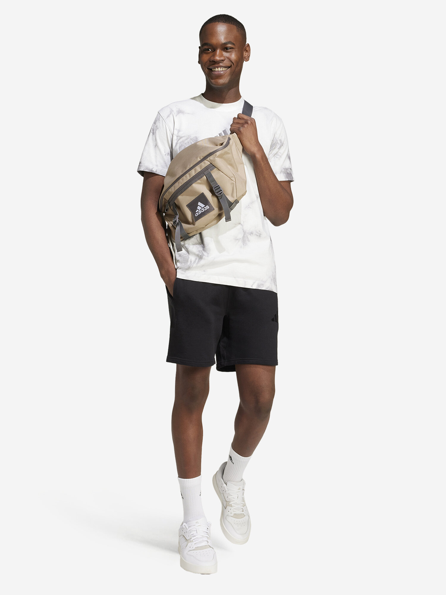 Шорты спортивные adidas, размер 2XL, черный — фото 1