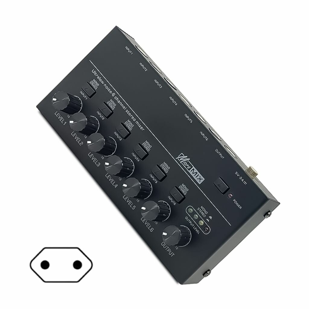 Аудиооборудование 6-канальный аудиомикшер DX600 - европейский стандарт