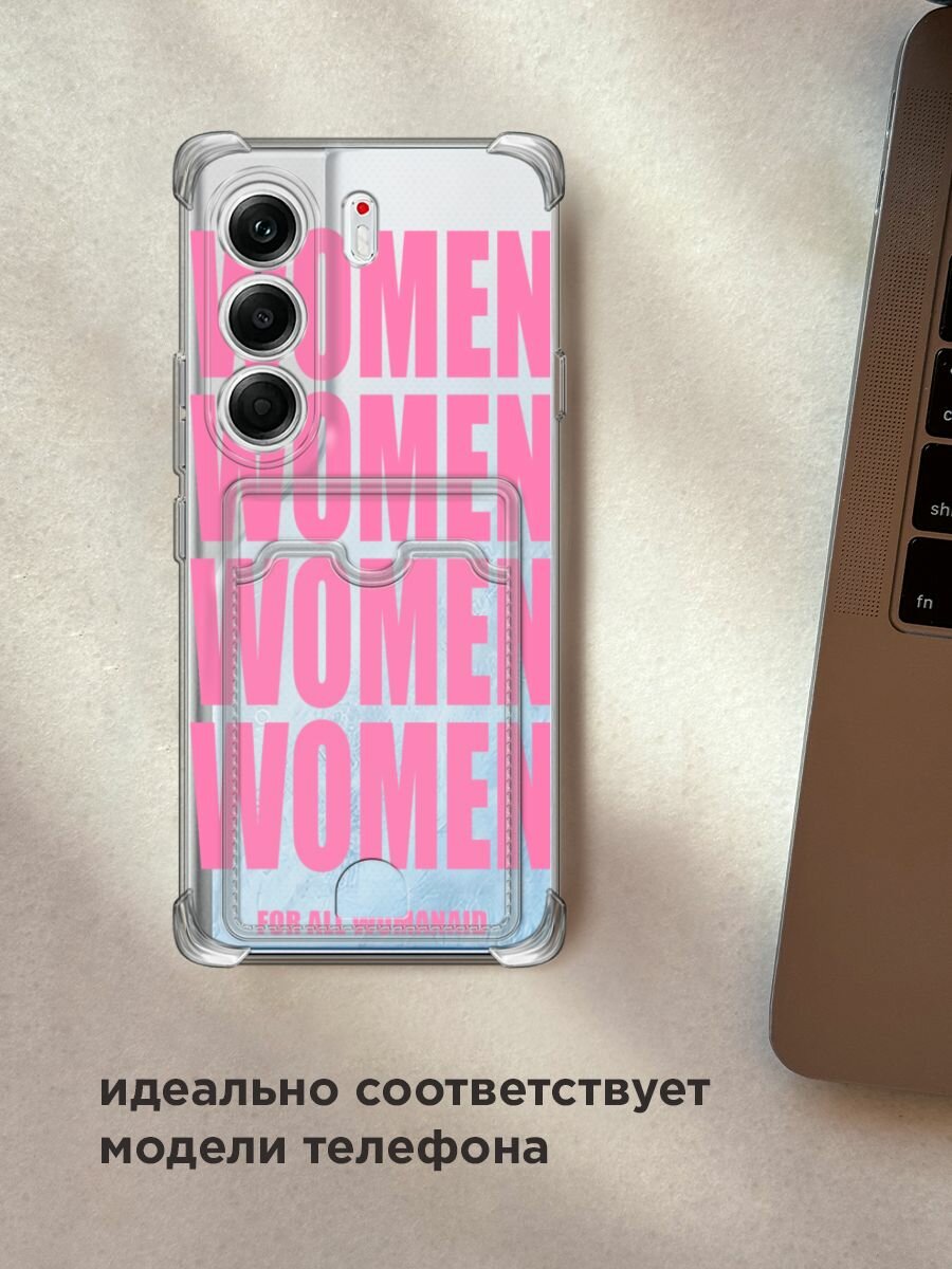 Чехол на Tecno Camon 40 Pro 5G (Текно Камон 40 Про 5G) с картой и принтом "WOMEN 6" — фото 1