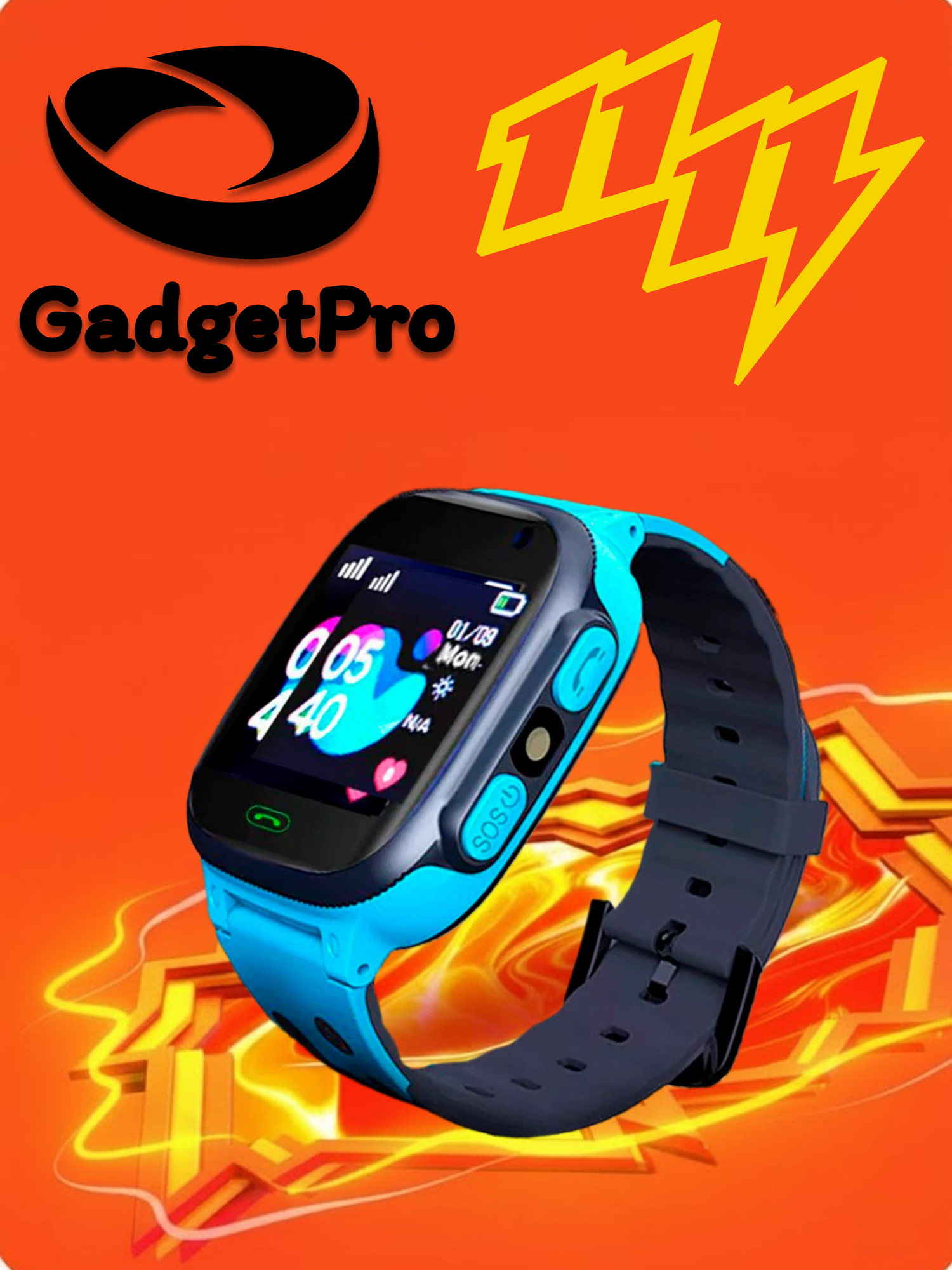 Детские умные часы Greentiger KIDS BABY M1 2G с SIM, GPS, сенсорным экраном, Android Wear, 400 мАч