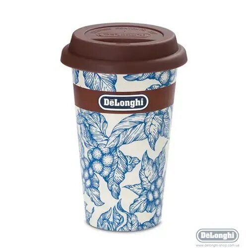 Термокружка DeLonghi "Flower" DLSC064, 350мл, двойные стенки, с фильтром, логотип