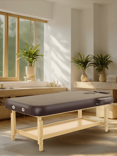 Изображение товара Массажный стол КММТ2 (аналог Fix-MT2), деревянный, стационарный, коричневый