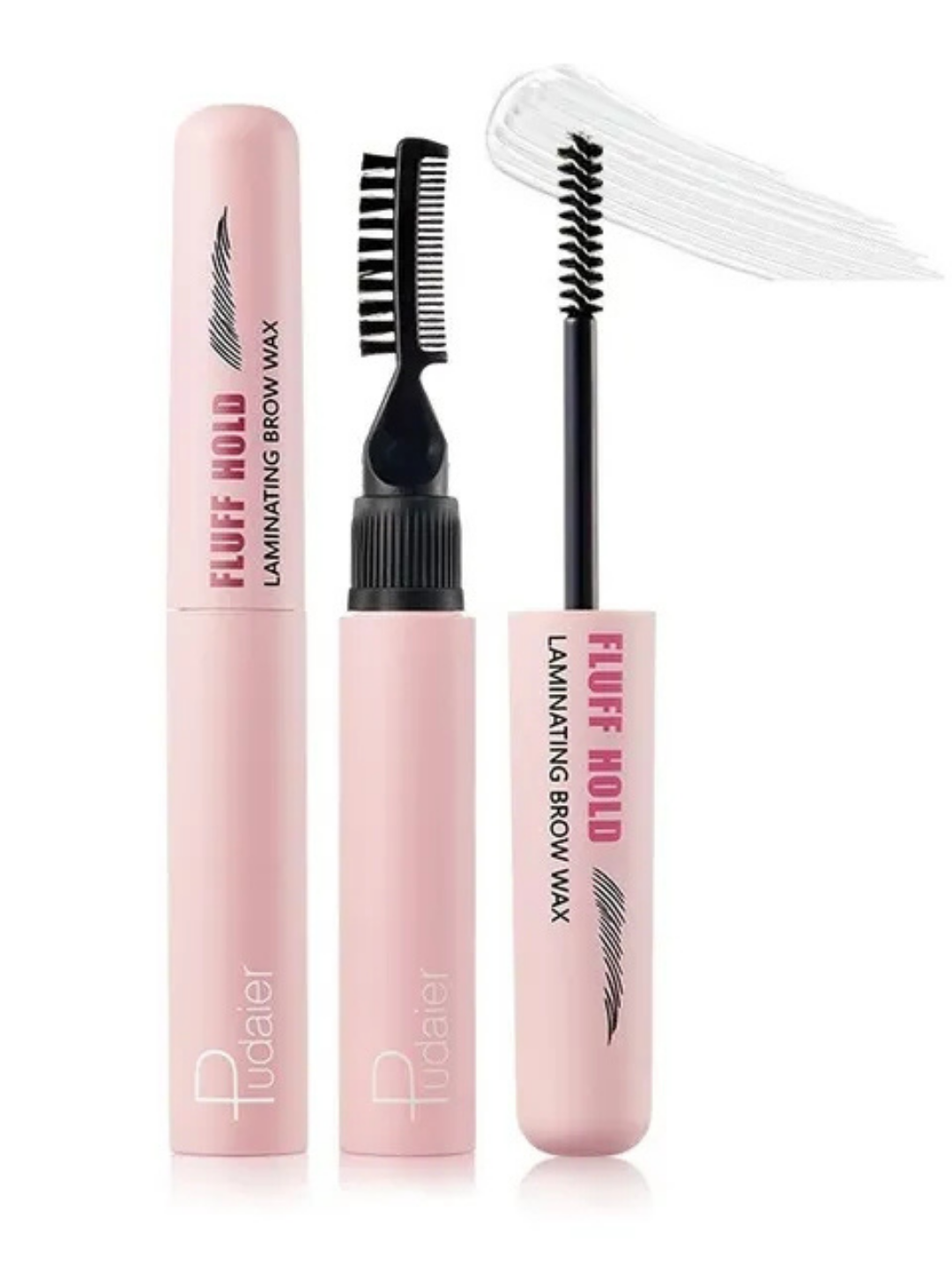 Pudaier Fluff Hold Ламинирующий воск для бровей с двухсторонней щёткой и гребнем