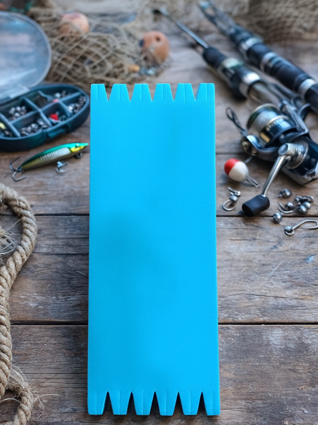 Мотовило для рыбалки из ЭВА для поводков, держатель оснастки - Лазурный,19.5х7 sm