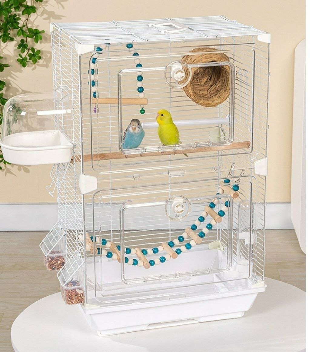 Клетка для птиц и домашних животных двухярусная 40*28*63 см — фото 1