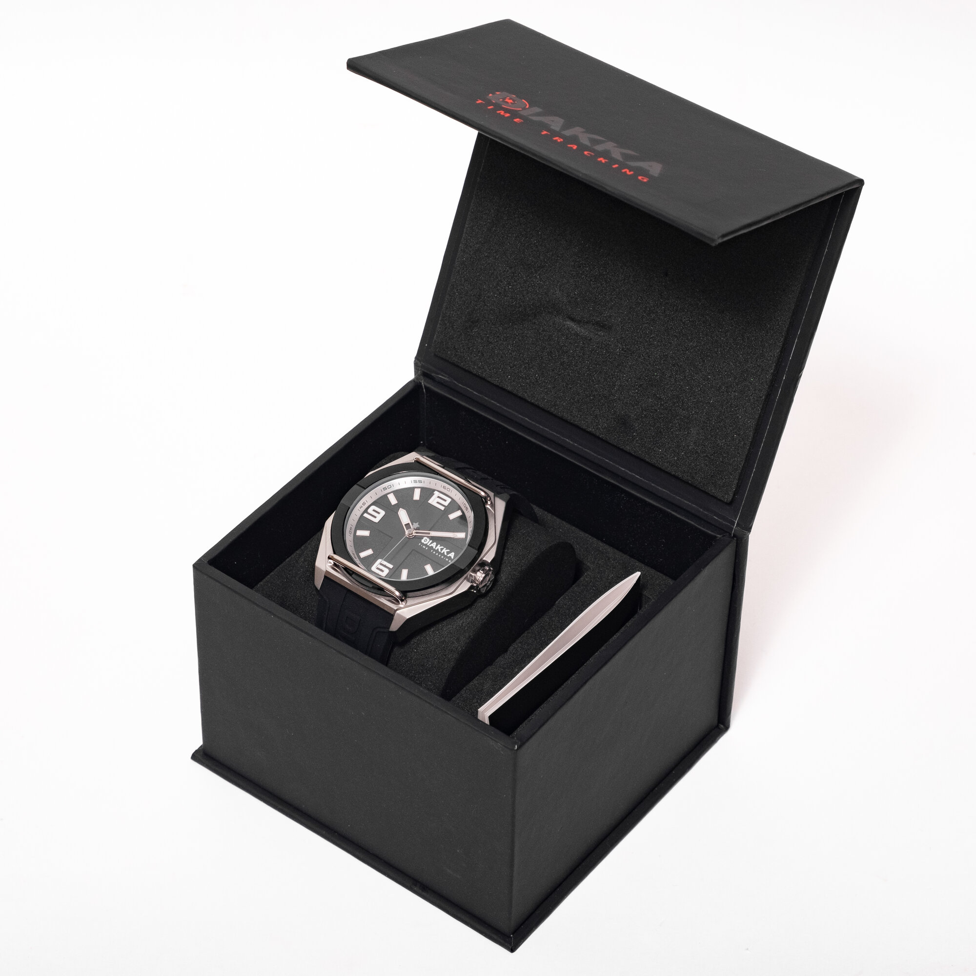 Наручные часы, черный, серебряный — фото 1