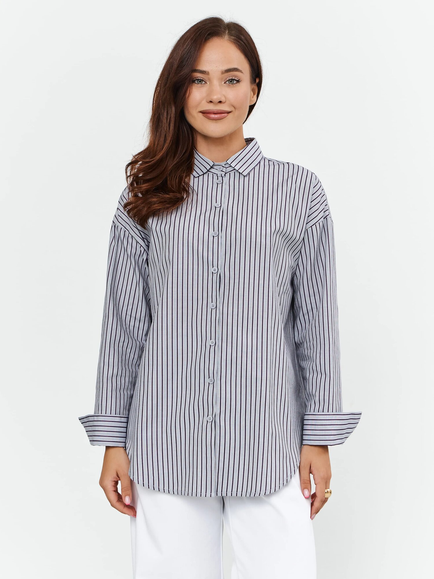 Рубашка T-lab размер 48 серый