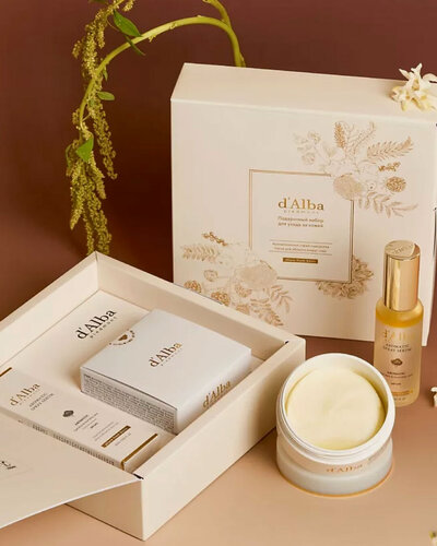 Изображение товара D`ALBA Подарочный набор: спрей-сыворотка + патчи для области вокруг глаз