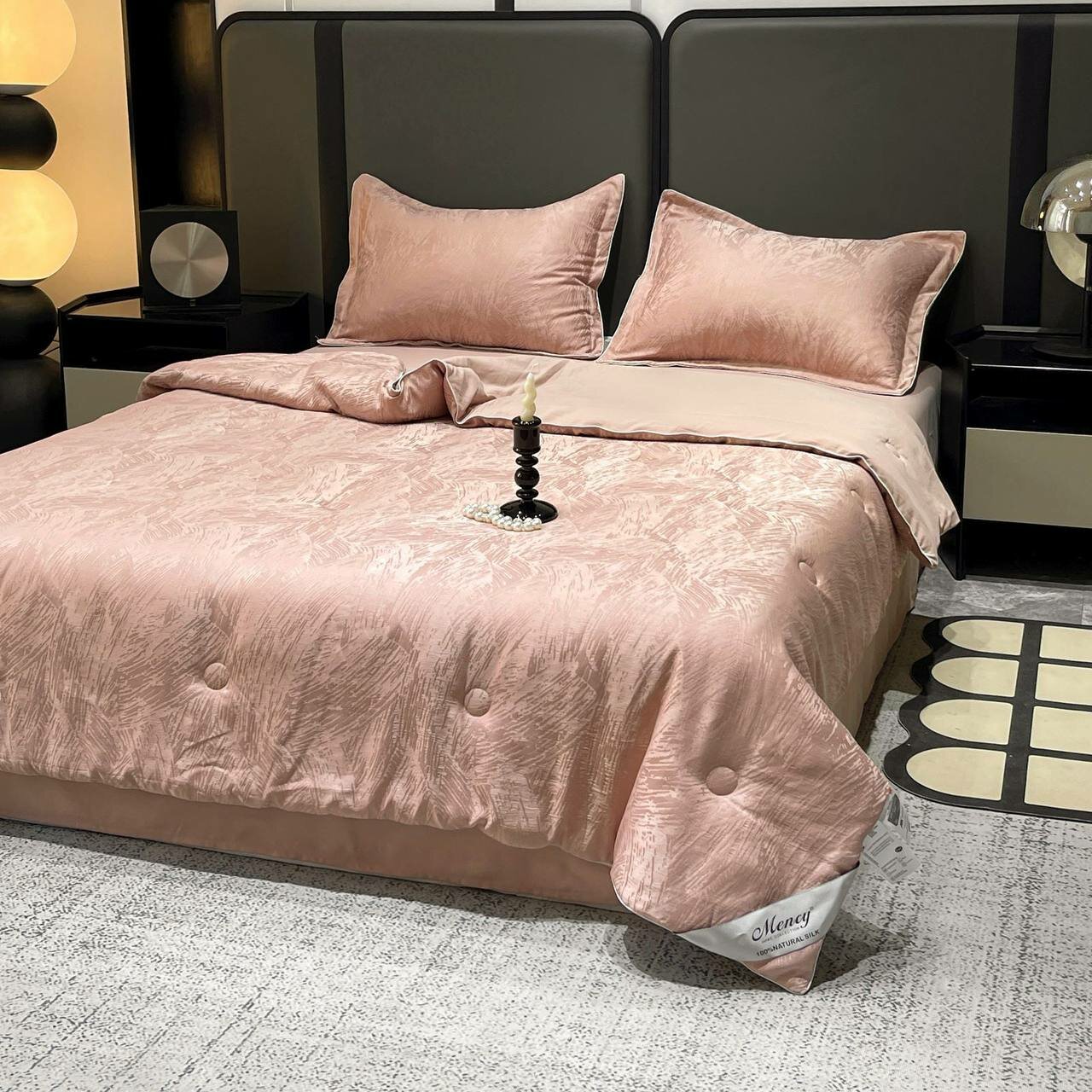 Постельное белье с одеялом евро 200х222 жаккард Mency — фото 1