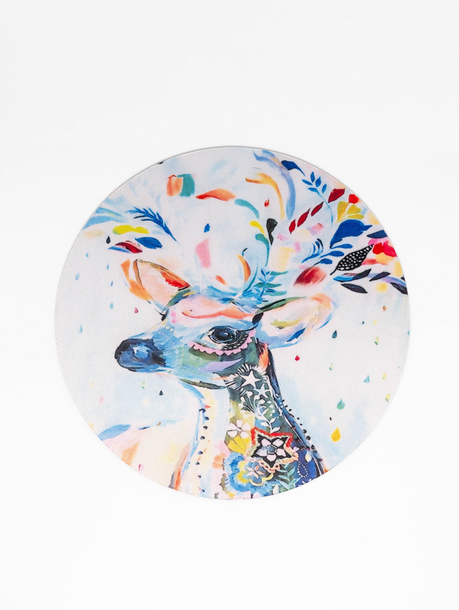 Коврик для компьютерной мыши круглый, 20 см, светло - голубой