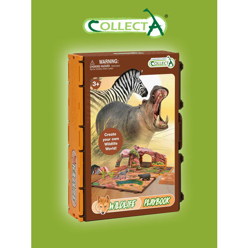 фото Набор игровой collecta, дикие животные и игровым полем, a1220