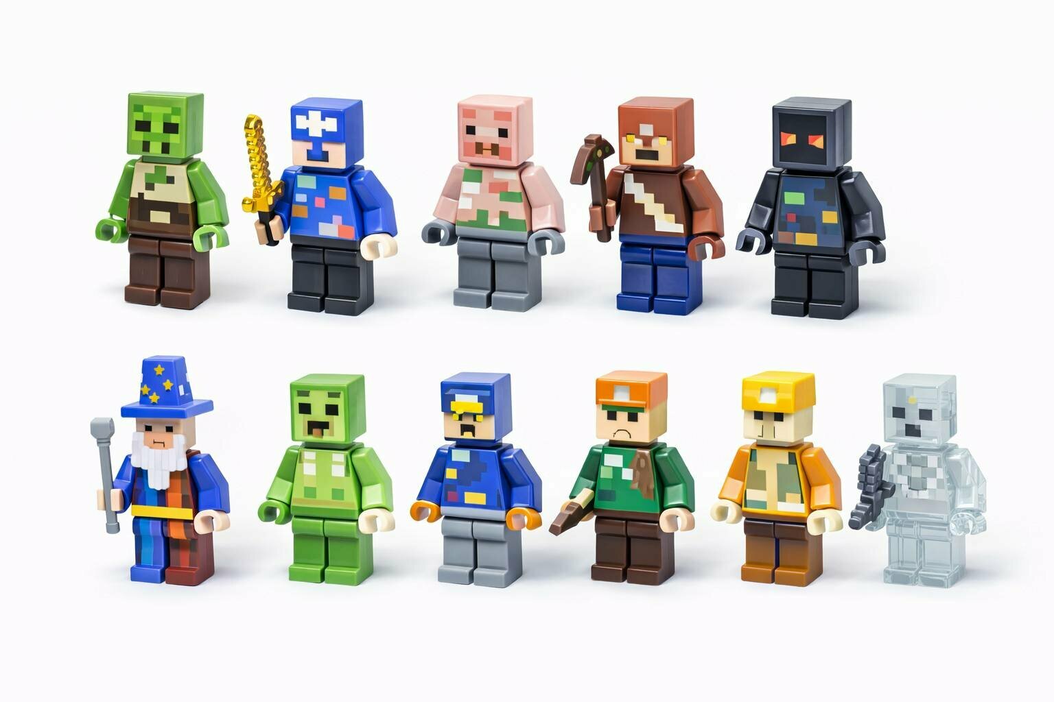 Набор фигурок MineWorld (аналог Minecraft), 12 шт, для детей 3+ — фото 1