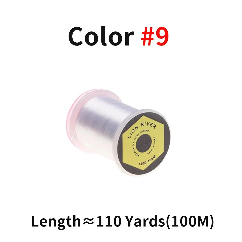 Bimoo 140D Высокопрочная Скрученная Леска для Вязания Мушек 110 ярдов 1PC color 9