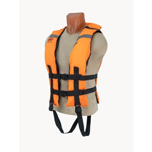 Жилет спасательный ЭКО Таймень S Оранжевый (38-42 размер)- вес 40-50 кг.