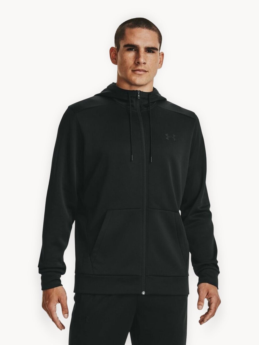 Толстовка Under Armour Armour Fleece Fz Hoodie, размер MD, , черный