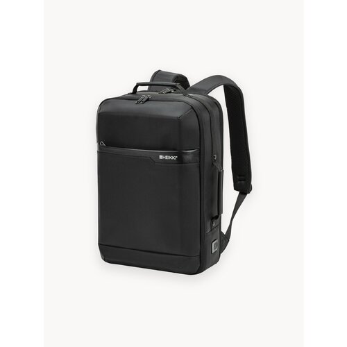 Рюкзак-сумка Heikki Priority (хейки) с отделением для ноутбука, 2 отделения, черный, 45x31x15 см, 272587