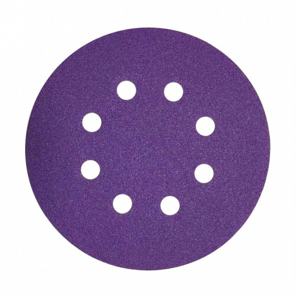 Диск шлифовальный КМ Purple d125 мм P320 на липучку бумажная основа (5 шт.)