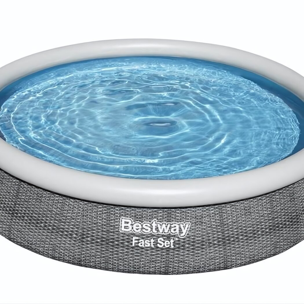 Надувной бассейн Bestway Fast Set 366х76 см прочный DuraPlus легкая установка