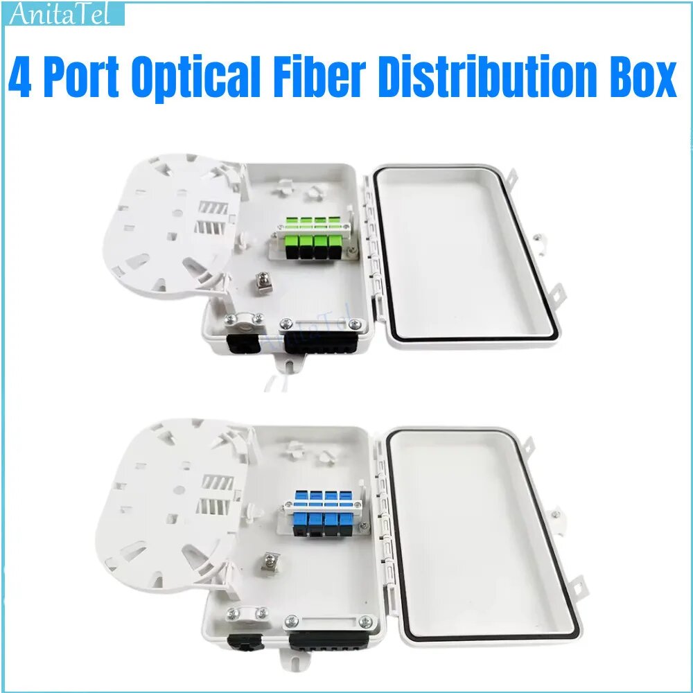 4-портовая оптическая распределительная коробка FTTH Core Termination 4-портовый оптический распределительный оптоволоконный разветвитель FTTX, Upc Box