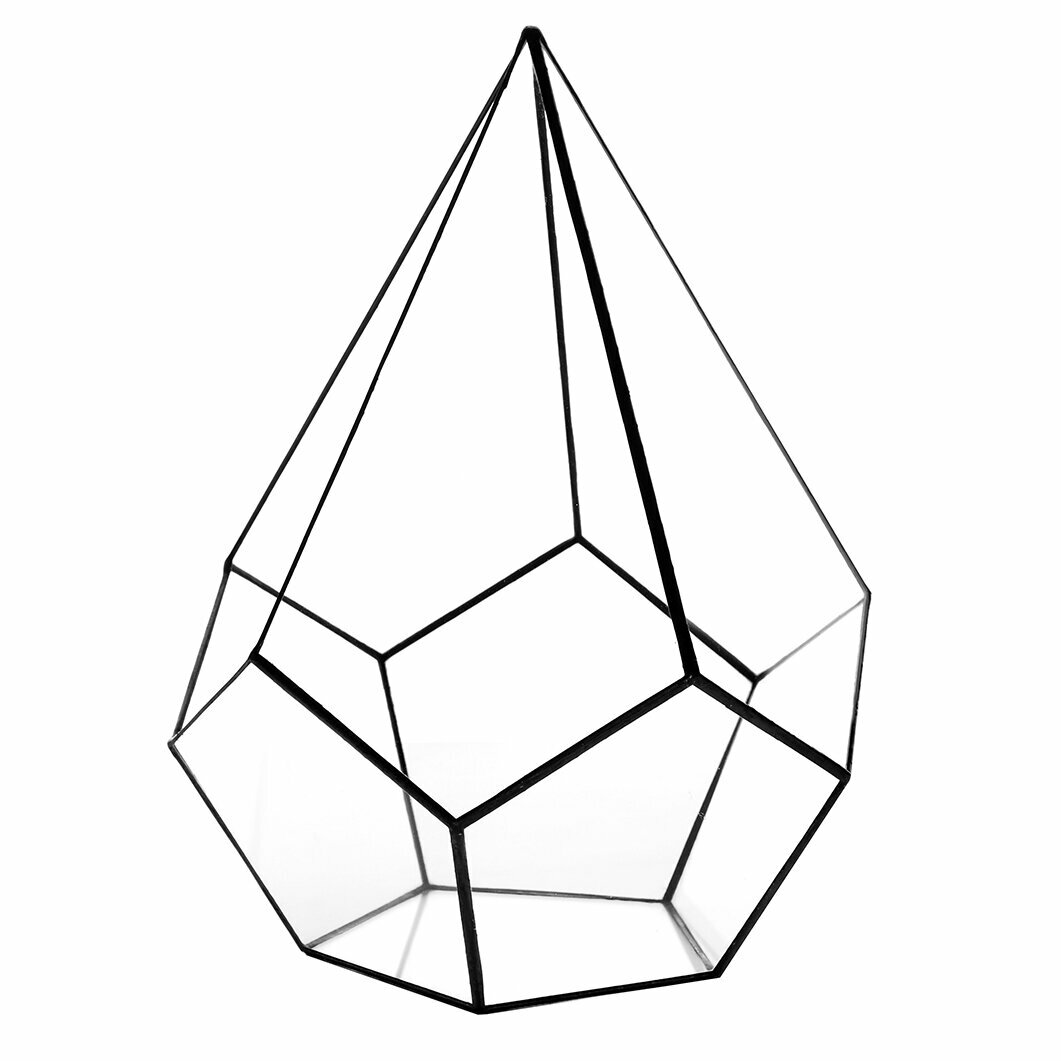 Флорариум Арт-Птица 1038/1, настольный, стекло/металл, прозрачный, 27х21х20 см — фото 1