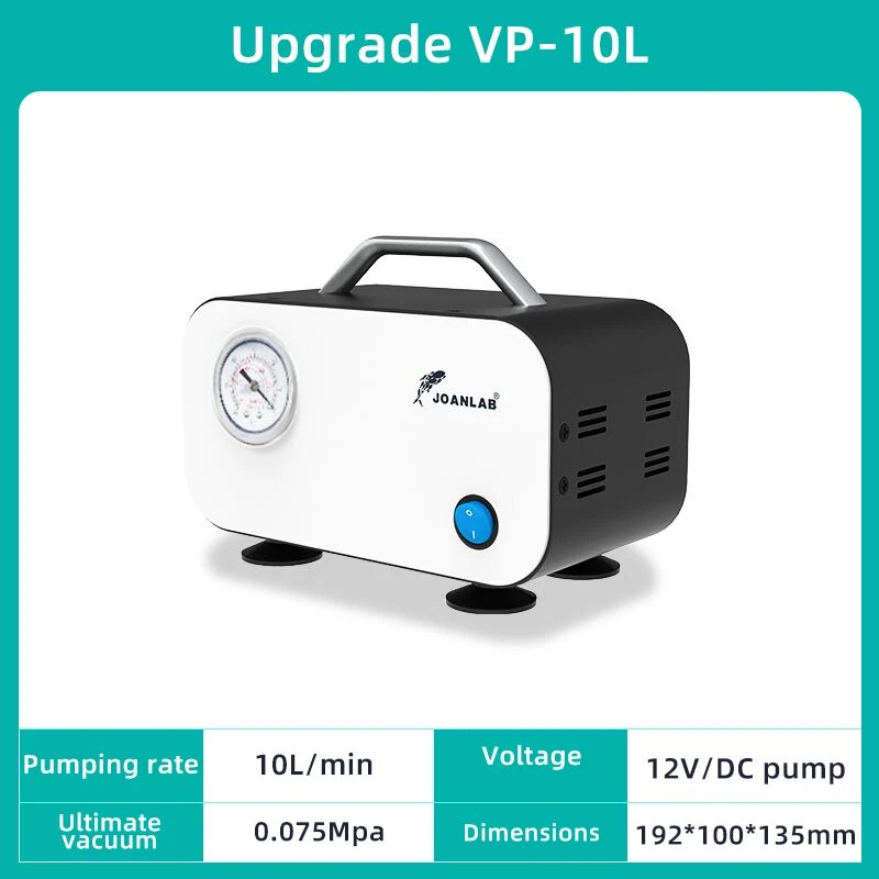 Лабораторный электрический вакуумный насос Joanlab VP-10L, VP-10L, вилка ЕС