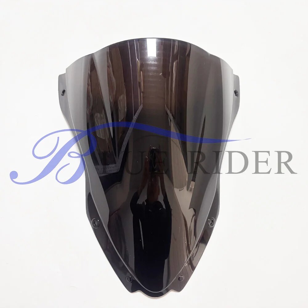 Для Kawasaki Ninja ZX10R ZX-10R 2016 2017 2018 2019 2020 экран мотоцикла лобовое стекло лобовое стекло двойной пузырьковый обтекатель Темно-синий Black