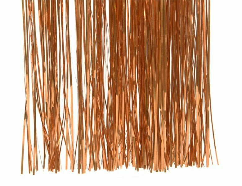 Дождик ёлочный праздничный глянец, 50х40 см, янтарный, Kaemingk 431565