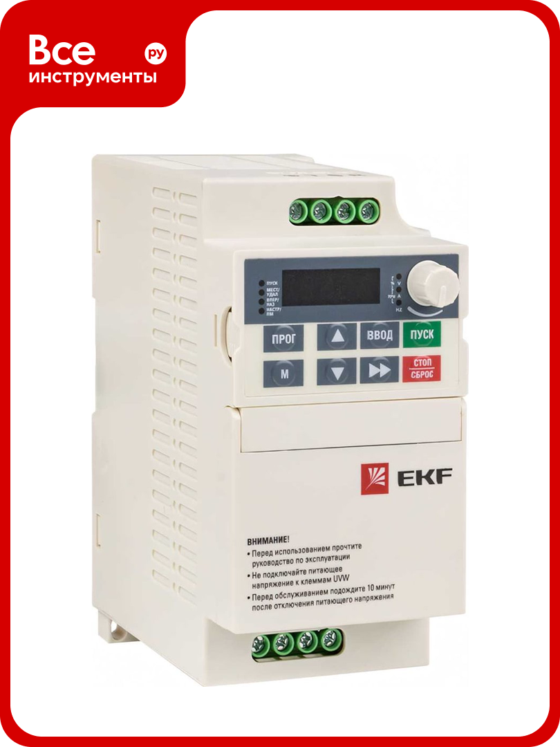 Преобразователь частоты EKF Basic VECTOR-80 1,5 кВт, 3х400В VT80-1R5-3