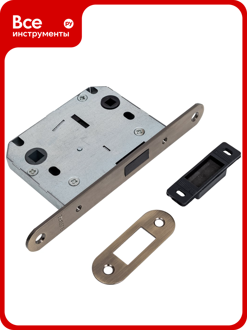 Бесшумная магнитная сантехническая защелка BUSSARE MAG50/70 ANT. BRONZE/COFFEE 940000000854