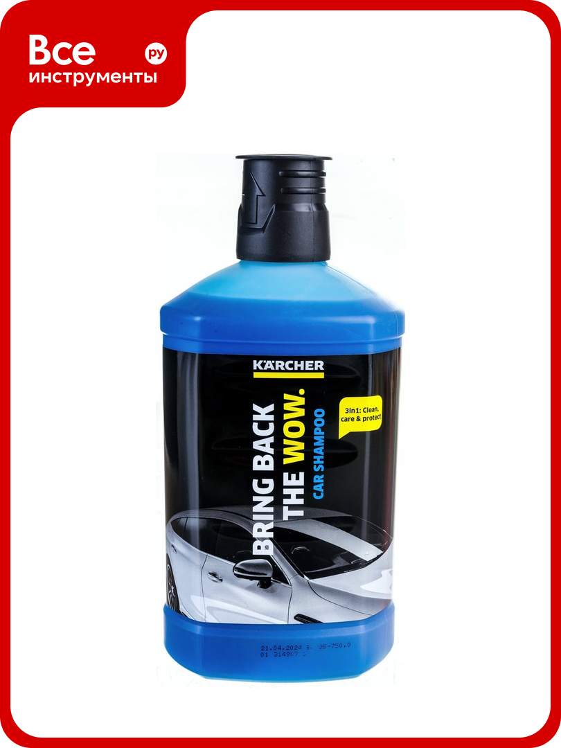 Шампунь автомобильный 3 в 1 (1 л) Karcher 6.295-750