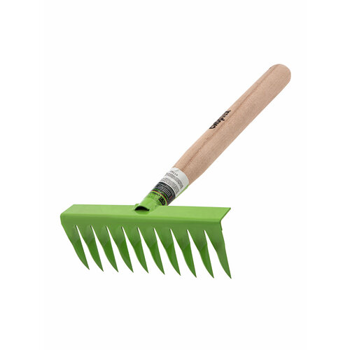 Грабли витые 10-зубые Сибртех 200х390 мм, стальные, деревянная рукоятка 61762