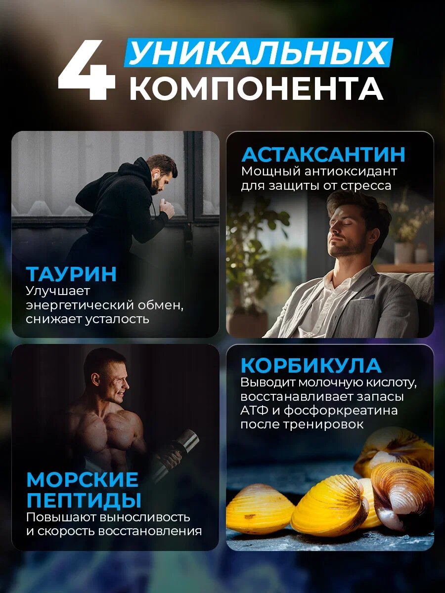 Бад Для Мужского Здоровья Витамины для мужчин от Доктор Море, 27 компонентов, 60 капсул
