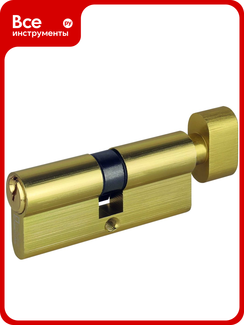 Цилиндр замка DORF ECONOMY ключ/барашек английский латунь 35-45 блистер DORF_ECO_80(35x45)_k_kn_BRASS_бл