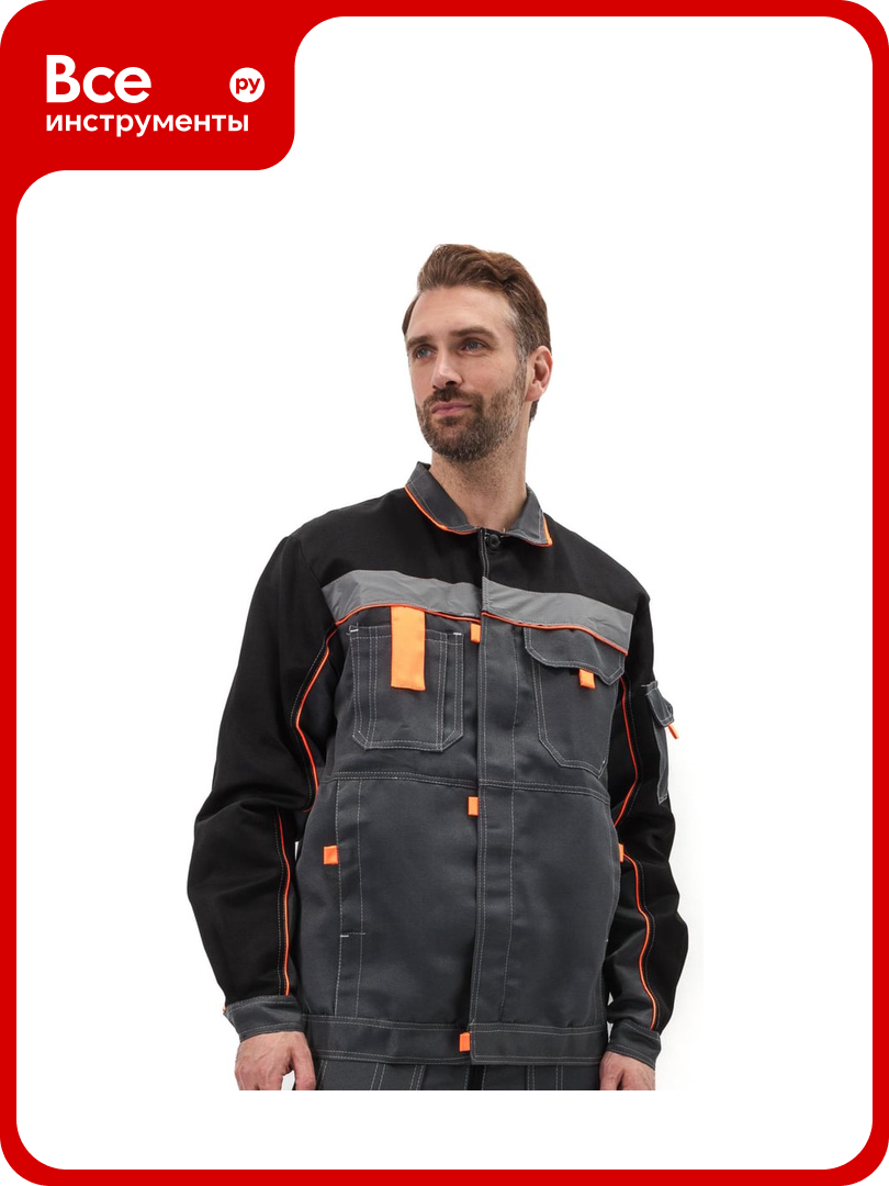 Костюм URSUS рольф куртка/полукомбинезон темно-серый/черный КОС122-336; 52-54 182-188