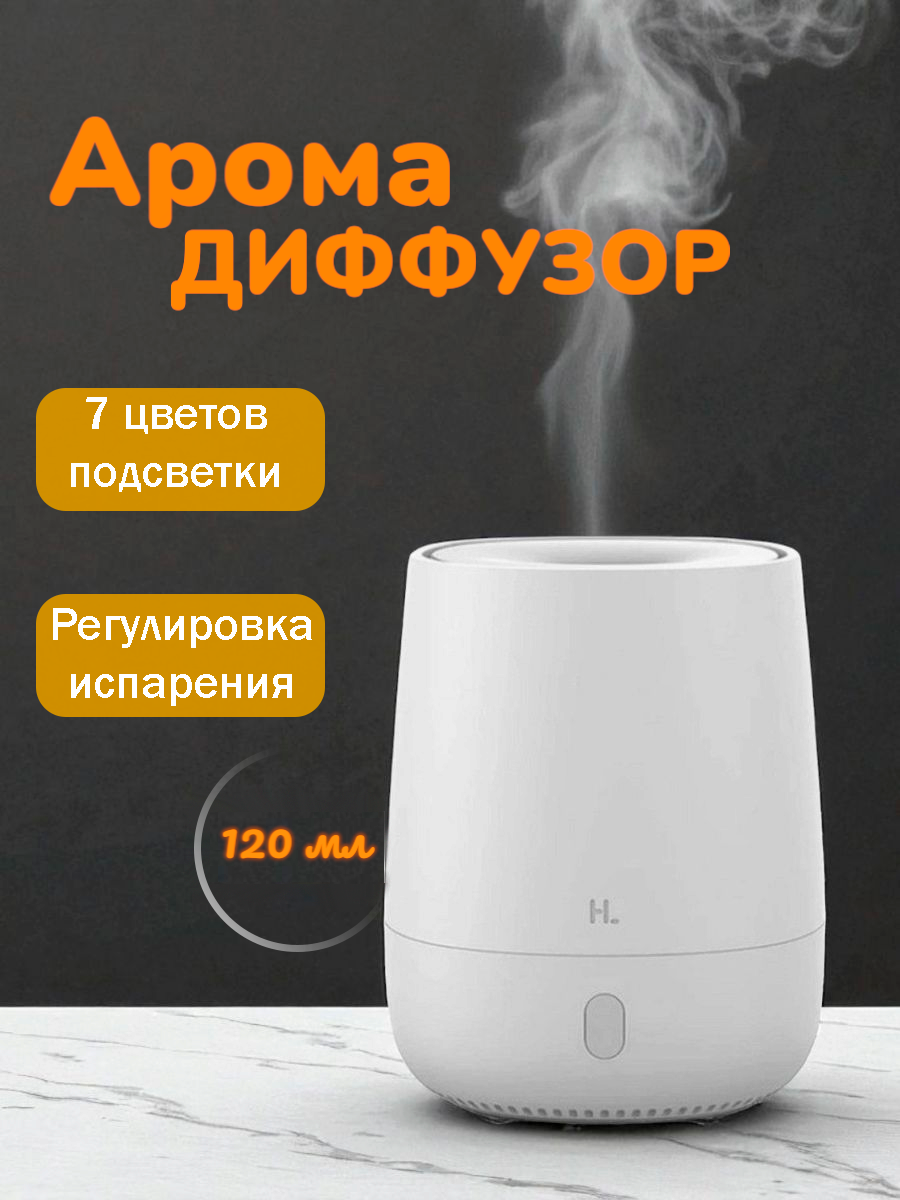 Аромадиффузор для дома электрический HL Aroma CN, белый с подсветкой