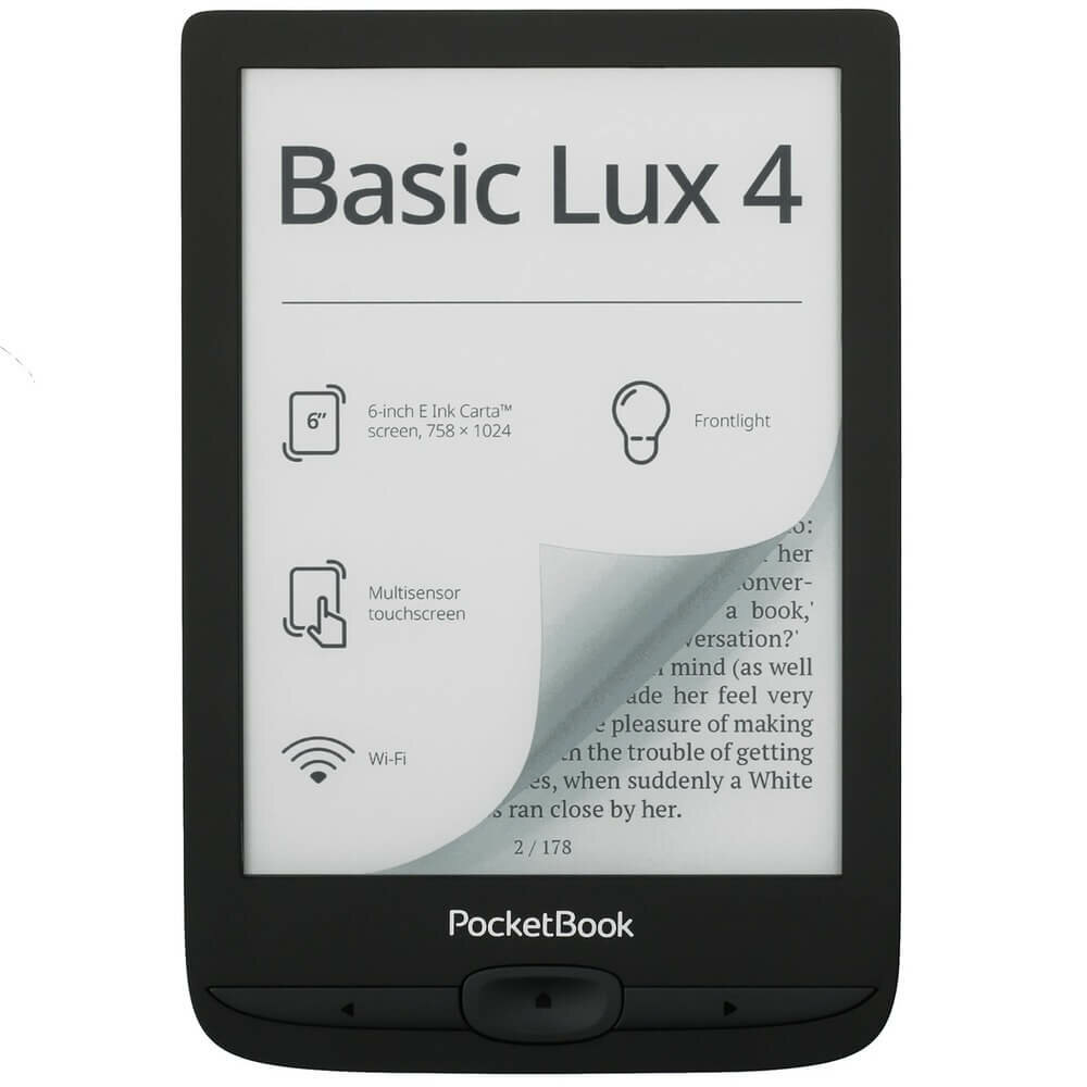 Электронная книга PocketBook 618 Basic Lux 4 Ink Black (PB618-P-WW)