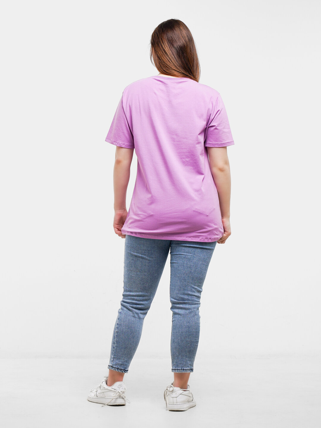 Футболка Красивые футболки из хлопка с креативным принтом — выбор для уверенных женщин, размер s, сиреневый — фото 1