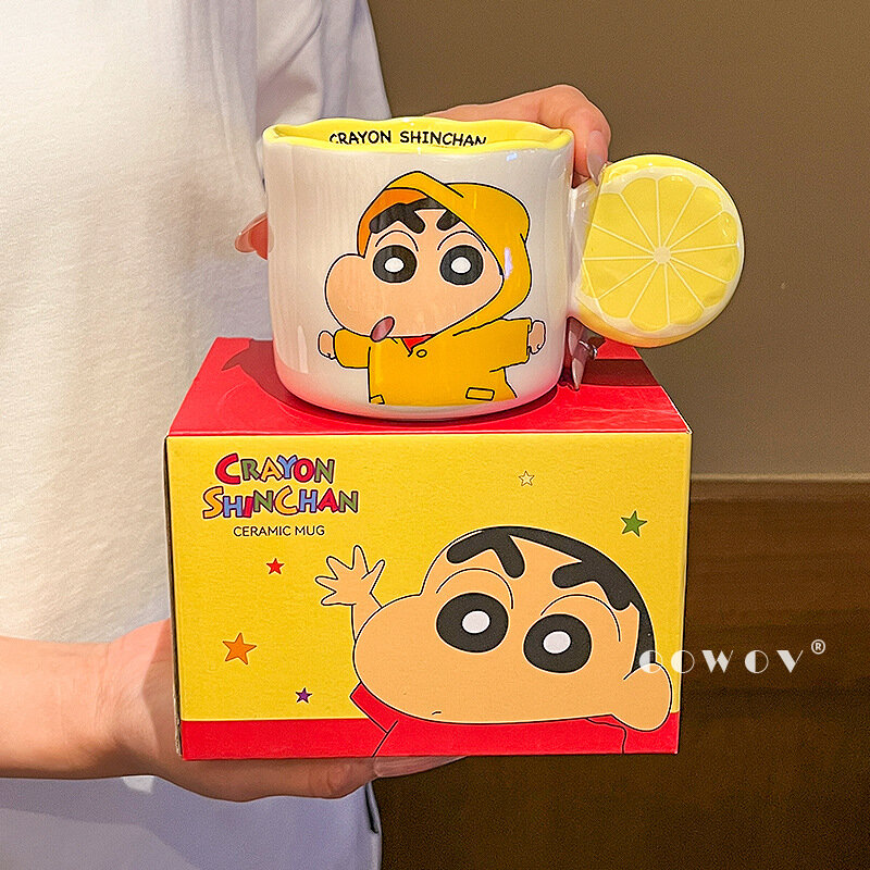 Crayon Shin-chan совместная креативная кружка керамическая пара стакан для воды домашняя питьевая вода дорогой подарок на день рождения для девочек