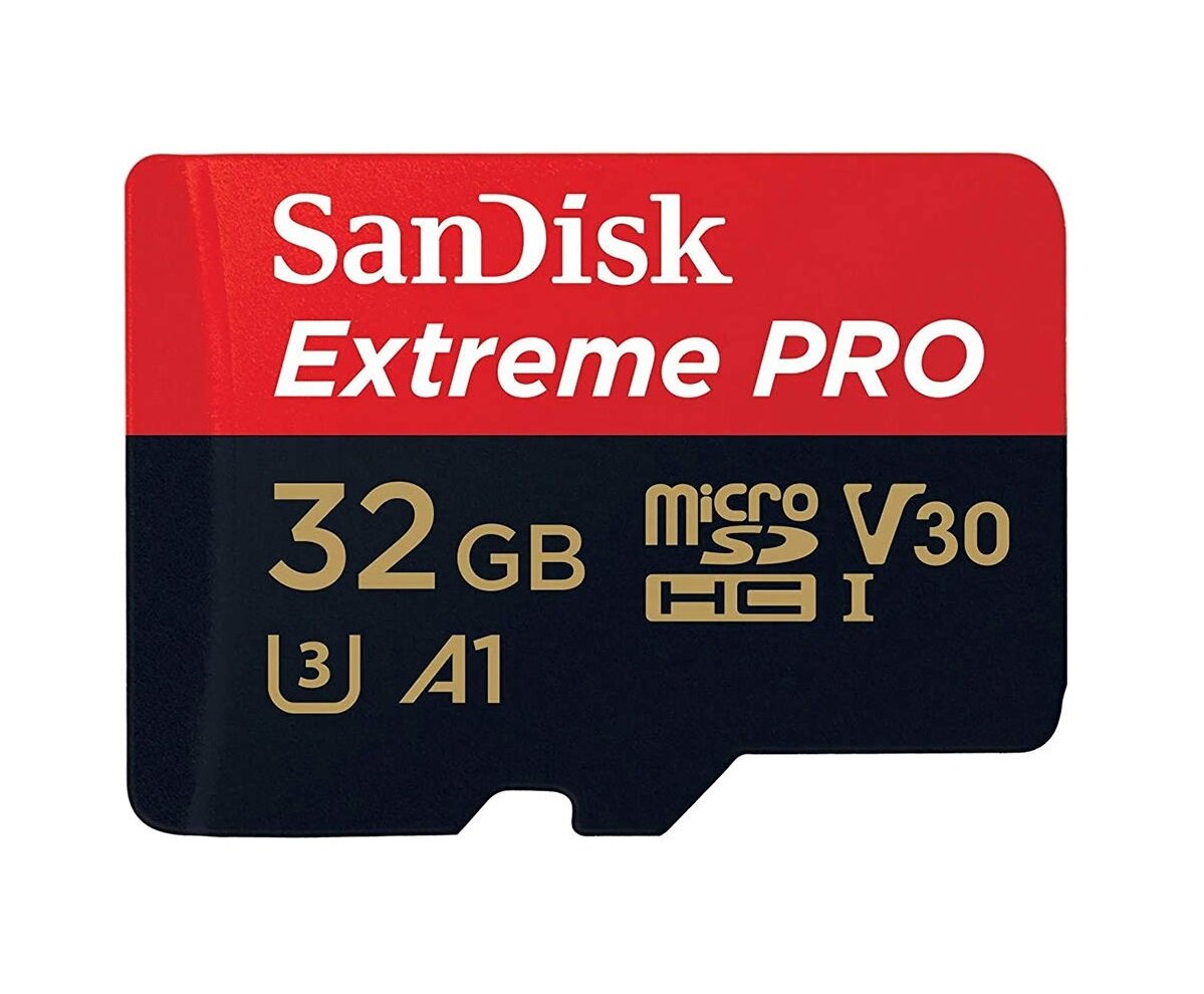 Карта памяти SanDisk Extreme PRO micro + SD адаптер 32GB 100MB/s Class 10 UHS-I (SDSQXCG-032G-GN6MA)