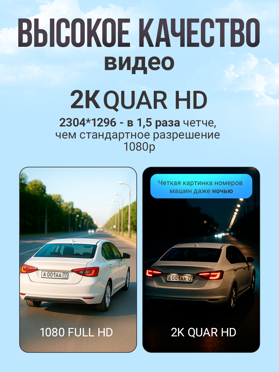 Видеорегистратор для автомобиля 70Mai Dash Cam M310 с адаптером — фото 1