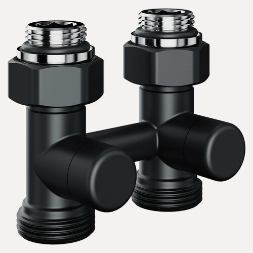 Изображение товара Узел нижнего подключения радиатора Rоyаl Thеrmo Design, прямой 1/2"х3/4", EK-евроконус, черный