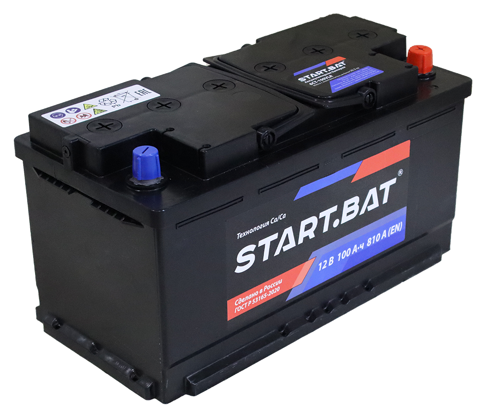 Аккумулятор START.BAT 100 Ач 810 А (353х175х190) обратная полярность