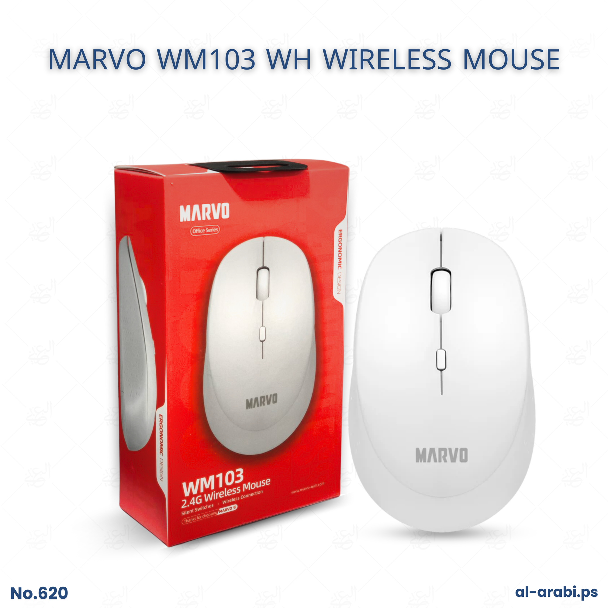 Мышь Marvo Office WM103, беспроводная, оптическая, для левой руки